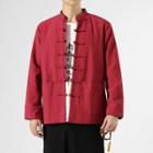Frog-button Mandarin Collar Jacket