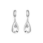 Fashion And Simple Water Drop Earrings With Cubic Zircon Silver - One Size