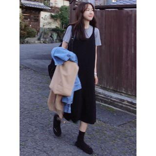 Sleeveless Wool Blend Long Dress