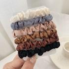 Plain Hair Tie Set Of 6 - One Size