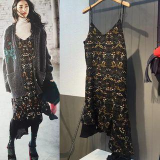 Spaghetti Strap Floral Chiffon Dress