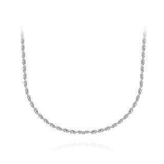 Simple Fashion Twisted 316l Stainless Steel Necklace 60cm Silver - One Size
