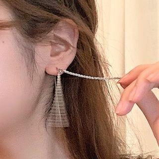 Chain Threader Earring 1 Pair - Silver - One Size