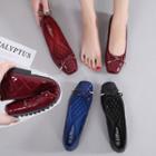 Quilted Patent Square-toe Flats