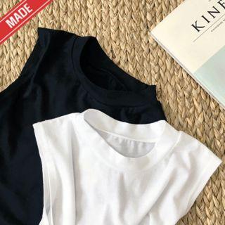 Sleeveless Round-neck Slim-fit Top