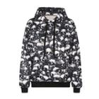 Skull-print Hooded Pullover Multicolor - One Size