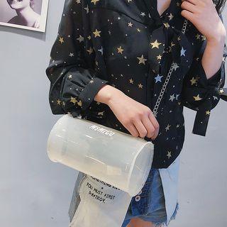 Transparent Barrel Shoulder Bag