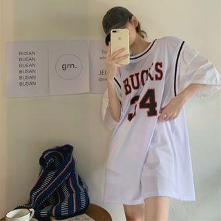 Mock Two-piece Medium Long Short-sleeve Shirt