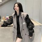 Double-breasted Vest / Puff-sleeve Shirt
