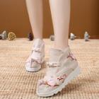 Embroidered Wedge-heel Hanfu Ankle Boots