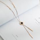 Roman Number Necklace Rose Gold - One Size