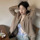 Floral Lace-up Camisole Top / Blazer