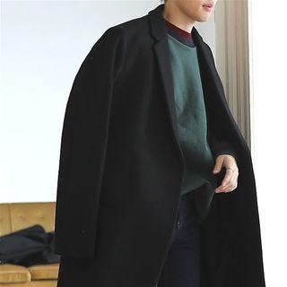 Contrast-trim Long-sleeve Top