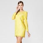 Long-sleeve Lace-panel Dress