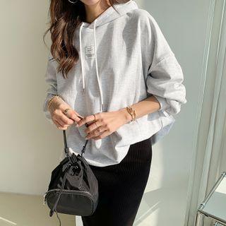 Patch M Lange Oversize Hoodie Melange White - One Size