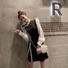 Long-sleeve Two Tone Qipao Dress