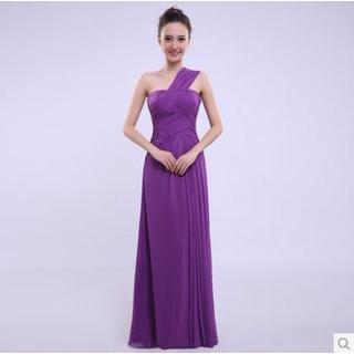 One-shoulder Evening Gown