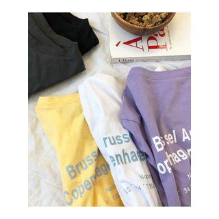 Letter-back Cotton T-shirt
