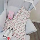 Floral Print Spaghetti Strap A-line Dress