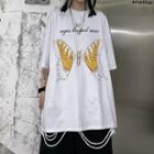 Couple Matching Short-sleeve Round Neck Butterfly T-shirt