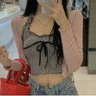 Bow Tank Top Black - One Size