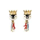 Fashion And Elegant Plated Gold Enamel King Penguin Earrings Golden - One Size