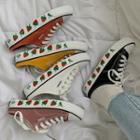 Strawberry Print Canvas Slide Sneakers