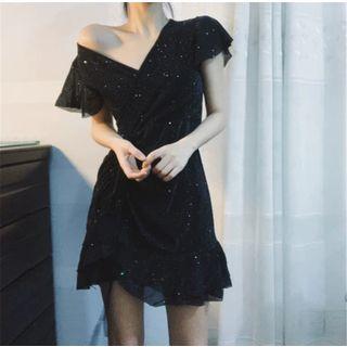 Cap-sleeve Mini Dress