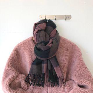 Tassel Check Scarf