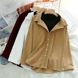 Mock Two Piece Loose-fit Shirt