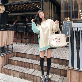 Color-block Round Neck Sweatshirt