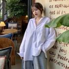 Long Sleeve Asymmetrical Plain Shirt