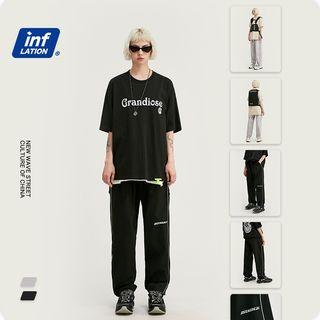 Unisex Reflective Straight-cut Pants