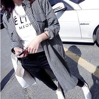 Long Gingham Shirt