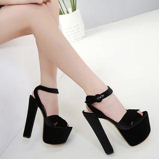 Platform High Heel Ankle Strap Sandals
