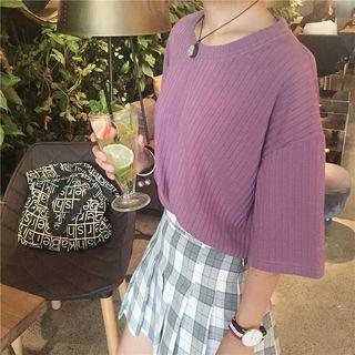 Ripped Elbow Sleeve T-shirt