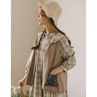 Floral-patch Knit Vest