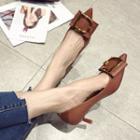 Pointed Buckle Pumps