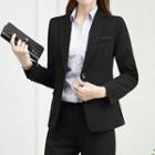 Plain Blazer / Set: Blazer + Dress Pants / Long-sleeve Shirt / Skirt