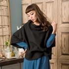 Brushed-fleece Cape Top