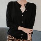 Faux Pearl-button Cardigan