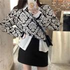 Jacquard Sweatshirt / Shirt / Mini A-line Skirt