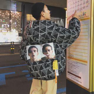 Couple Matching Print Hooded Padded Coat