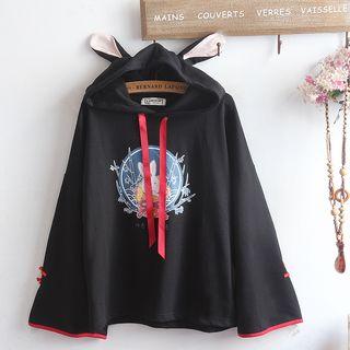 Cartoon Rabbit Printed Hoodie