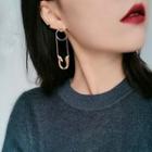 Alloy Safety Pin Dangle Earring