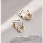 S925 Silver Rhinestone Hoop Earring As Shown In Figure - One Size