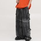 Tie-dye Baggy Cargo Jeans / Midi Skirt