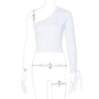 One-sleeve Plain T-shirt
