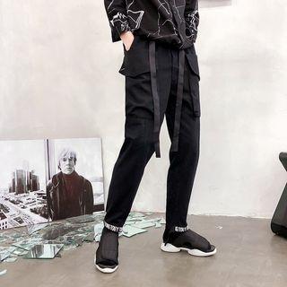Adhesive Strap Jogger Pants