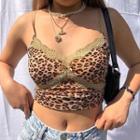 Leopard Print Cropped Camisole